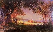 Albert Bierstadt The Landing of Columbus USA oil painting artist